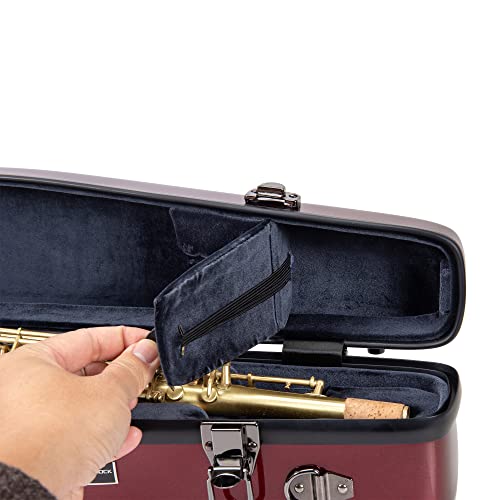 Fiberglass Alto Saxophone Case with Accessory Pocket and Removable Shoulder Straps Space Gray K8967