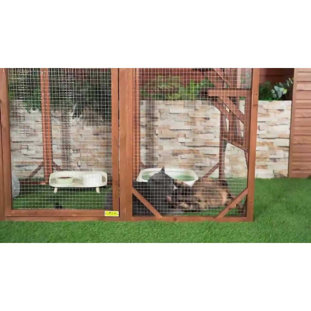 Wooden Outdoor Cat Enclosure Run Playpen Catio P999