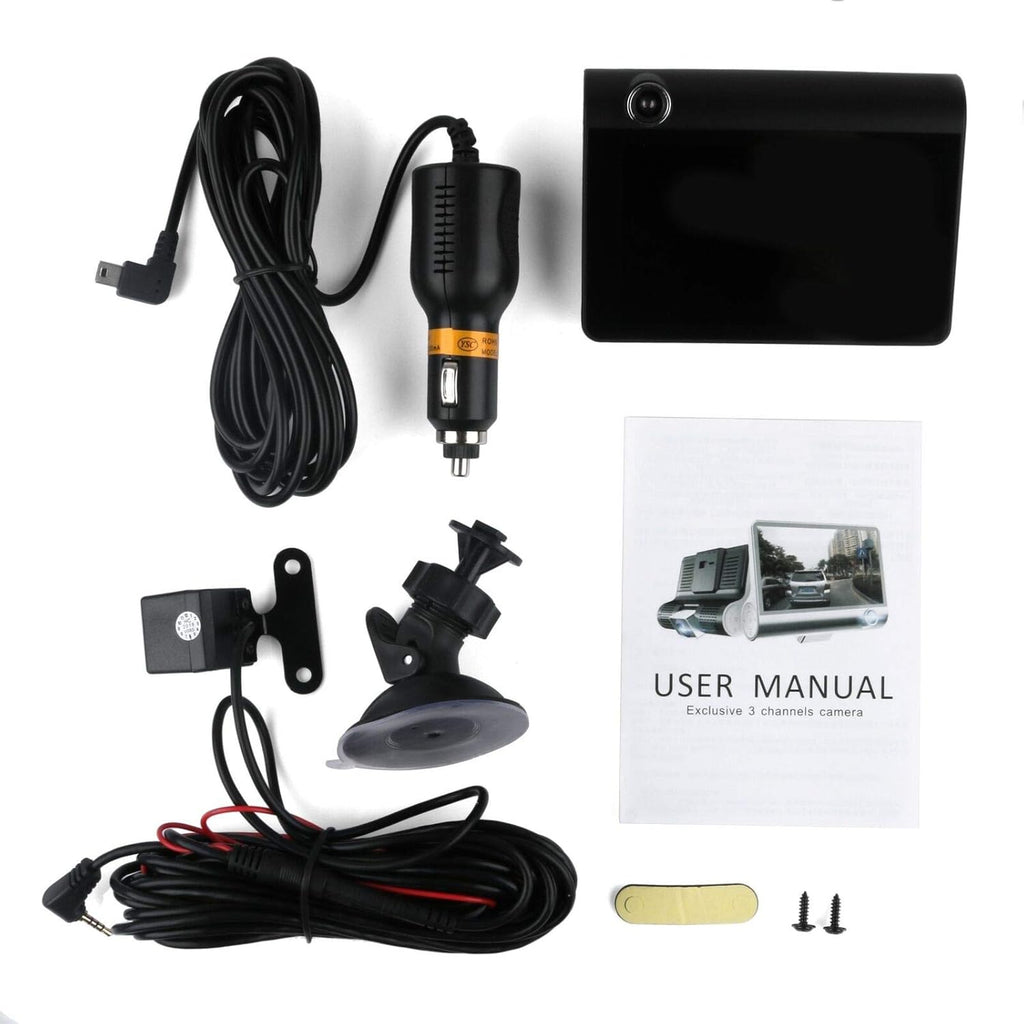 Dash Cam Front and Rear Dual 4 inch Dashboard Camera Full HD 170° Wide Angle with Night Vision Y7841