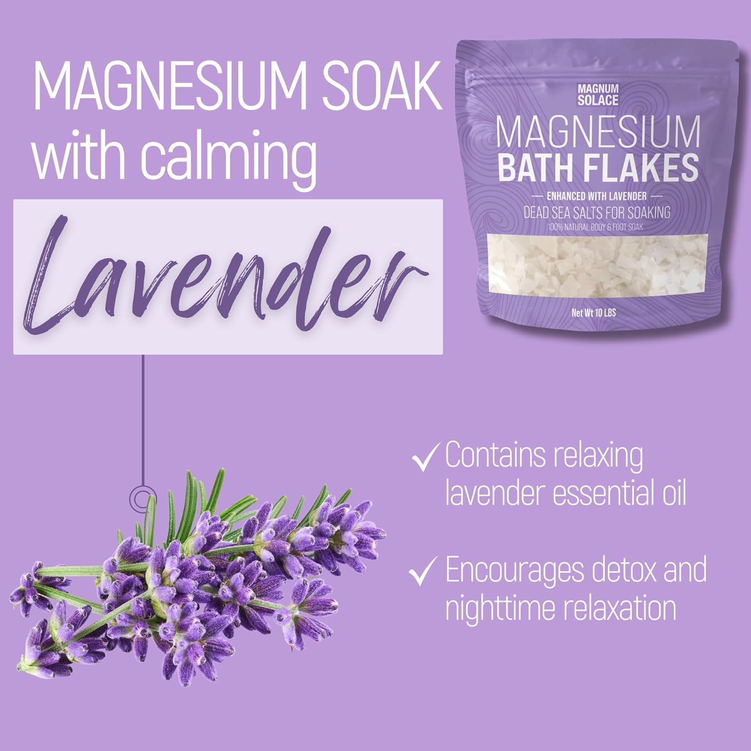 Magnesium Bath Flakes - Dead Sea Salt – 3 Pound Y1749