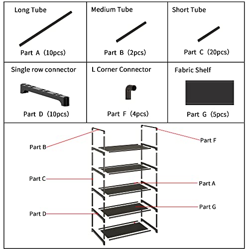 10-Tier White Shoe Rack Z113
