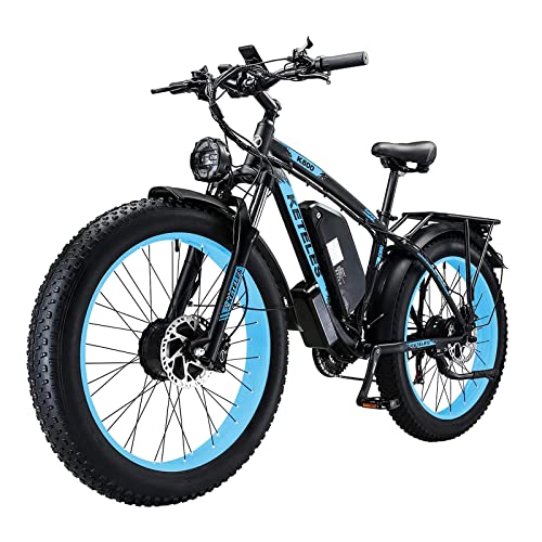 2000W Dual Motor Electric Bike 26" Fat Tire 48V 23AH Removable Battery 35 MPH 21 Speed Hydraulic Disc Brake Z1353