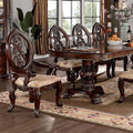 Brown Cherry Expandable Double Pedestal Dining Table P236554