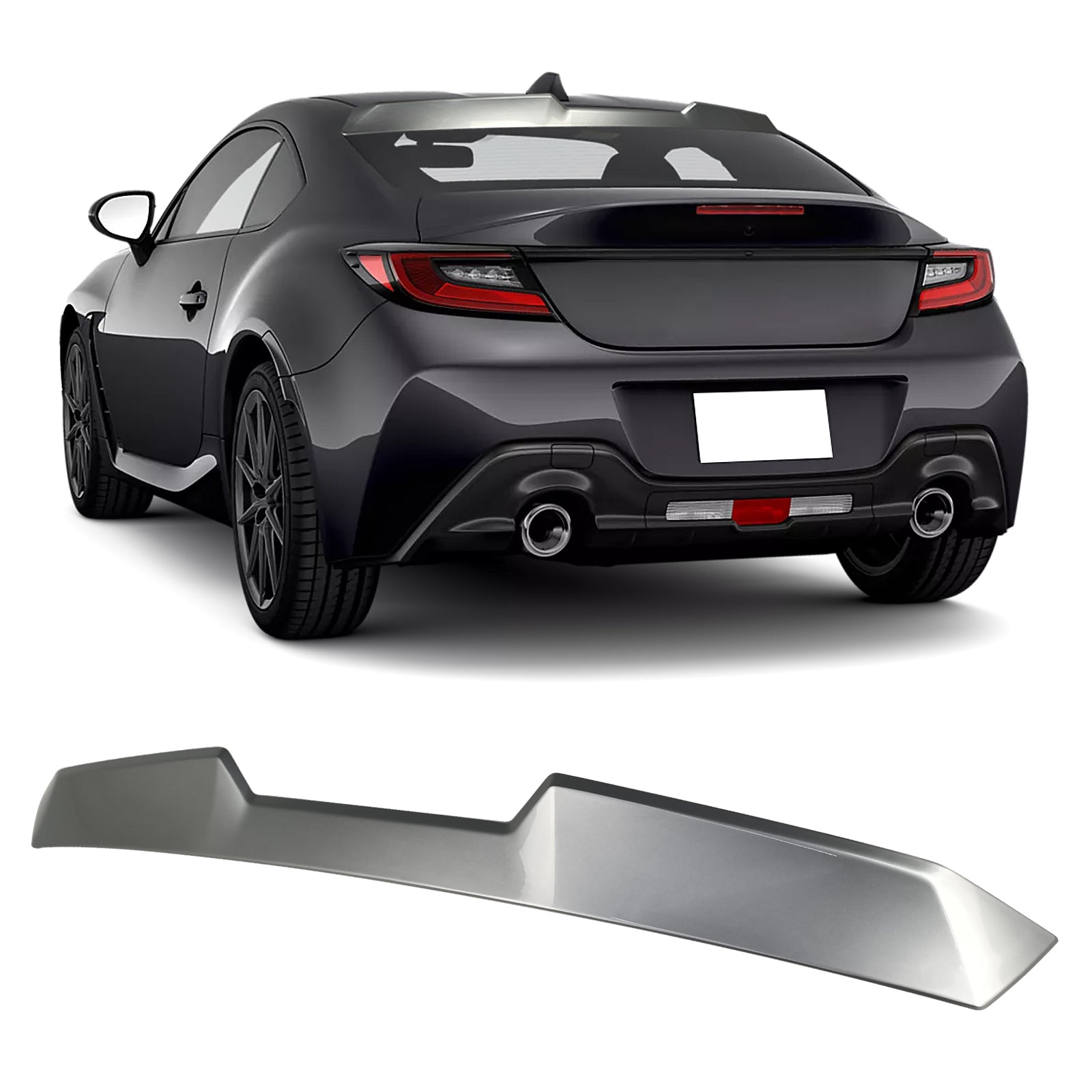 Painted Magnetite Gray ABS Plastic Rear Window Visor Spoiler Wing B991683