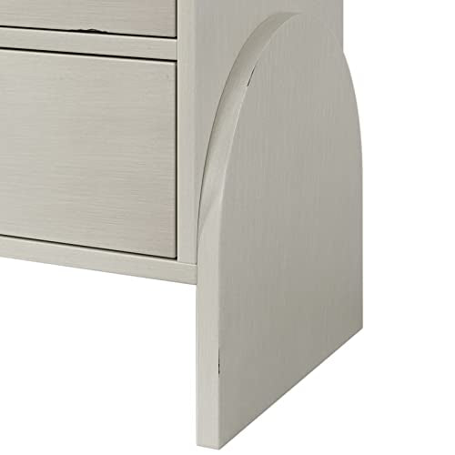 Antique White Rubber Wood Double Dresser V8686