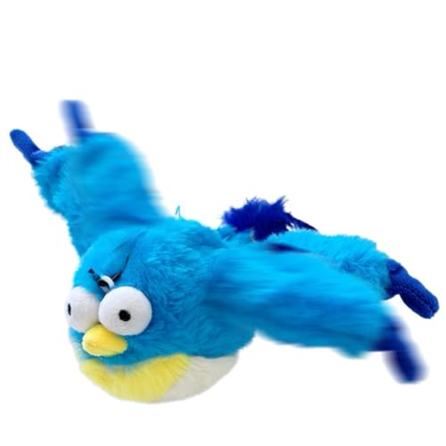 Interactive Chirping Bird with Flapping Wings Rechargeable Cat Toy (Grey) I64847