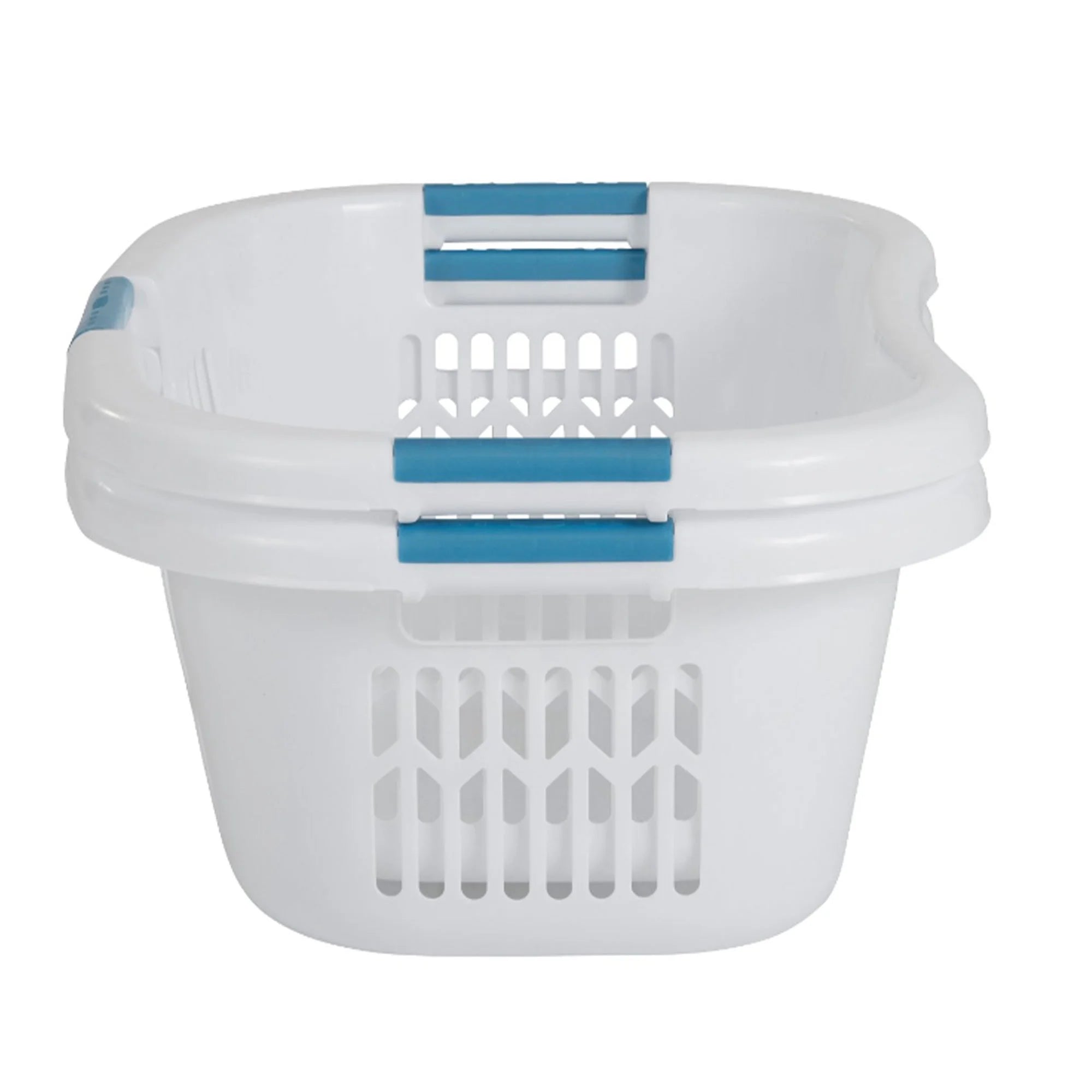 White 2.1 Bushel Plastic Laundry Basket K12271