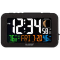 Black Atomic Alarm Clock with USB Charging Port J661218