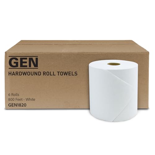 White 8" x 800 ft Hardwound Roll Towels (Case of 6) V433469