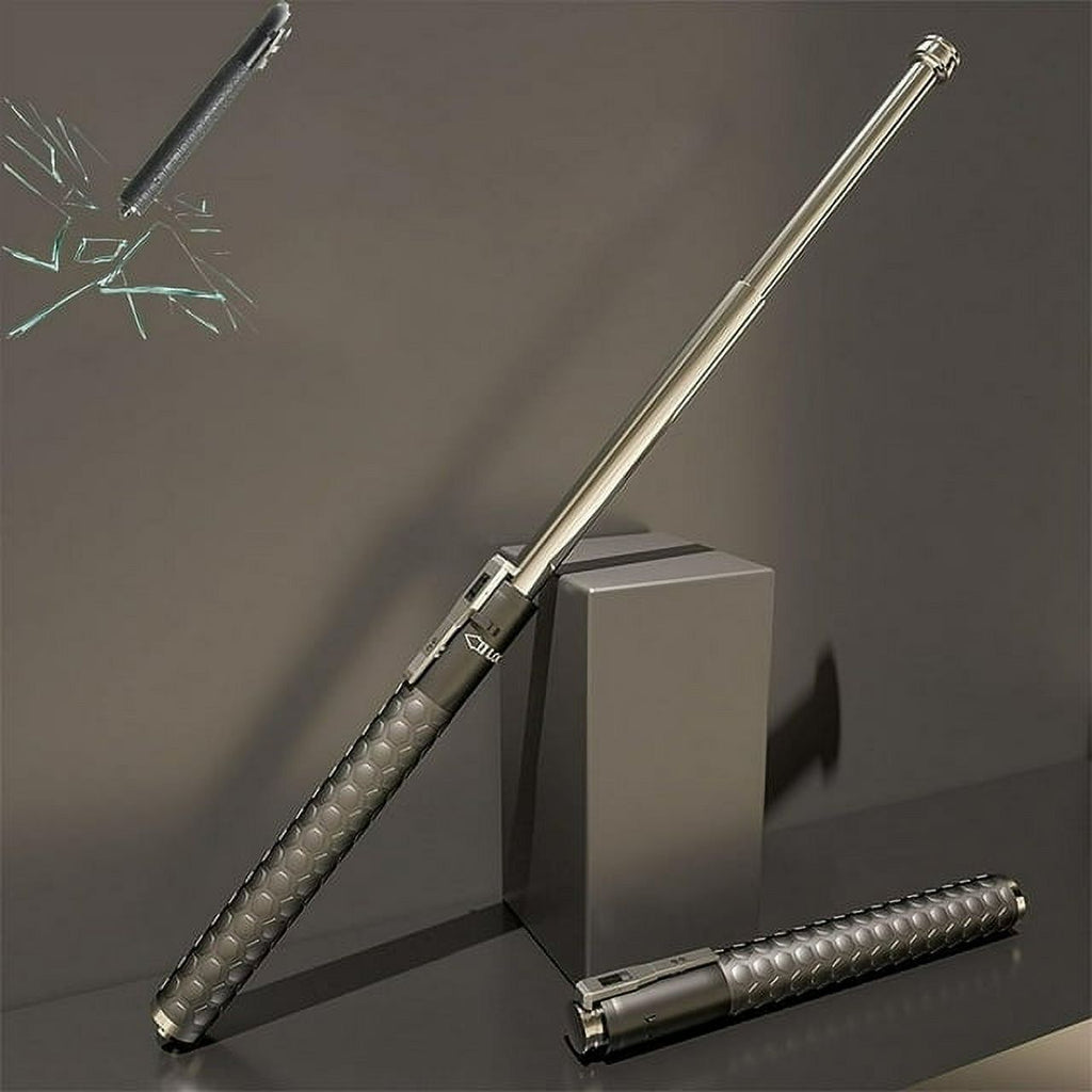 Enhanced Automatic Retractable Hiking Stick 3 Sections Trekking Poles with Sleeves and Tail Ropes Non-Slip Q131