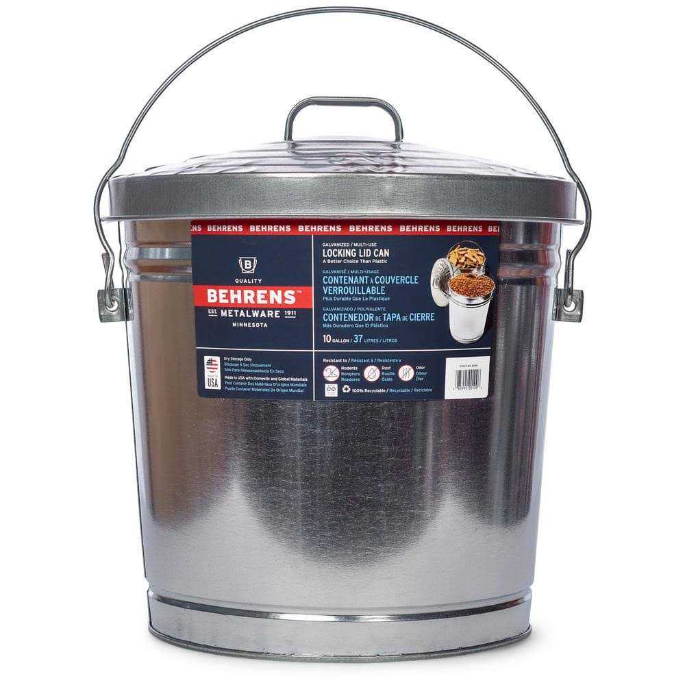 Galvanized Steel Locking Lid Can 10 Gallon Z714