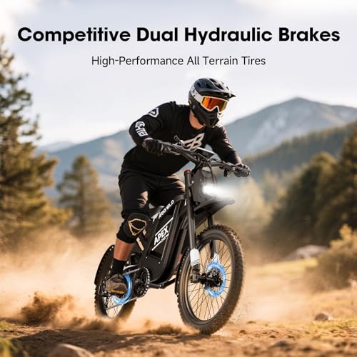 Electric Dirt Bike with 1440Wh Battery 30AH, 25 Inch Fat Tire N8692