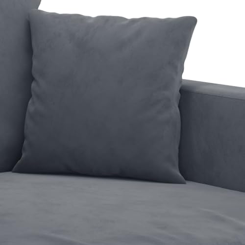2-Piece Dark Gray Velvet Sofa Set O281726