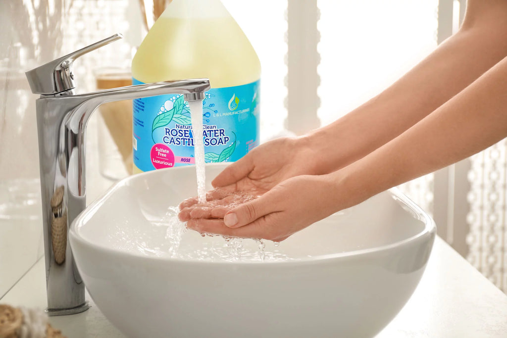 Rosewater Castile Liquid Soap 1 gallon U367