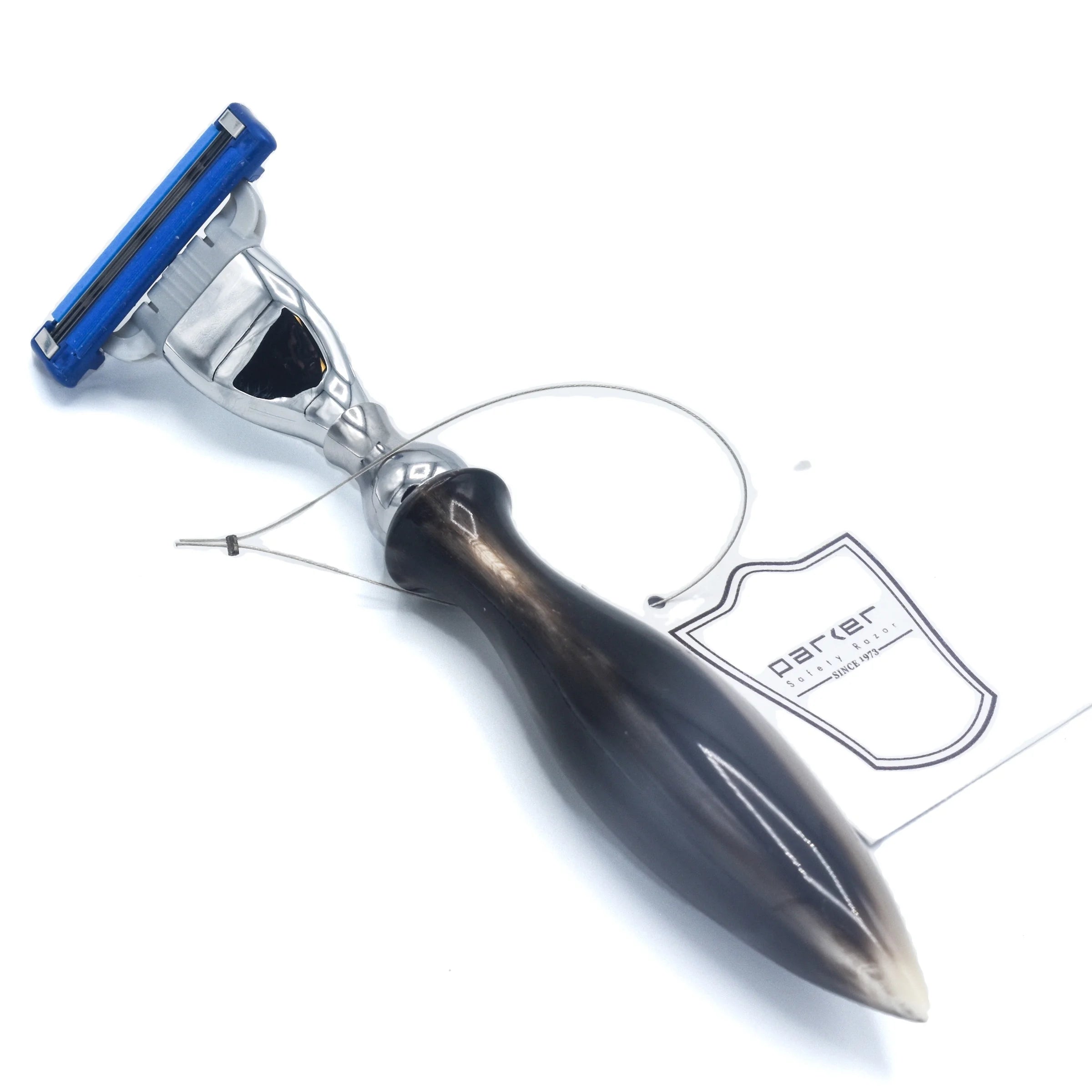 50M Genuine Ox Horn Safety Razor with 1 Gillette Blade G645