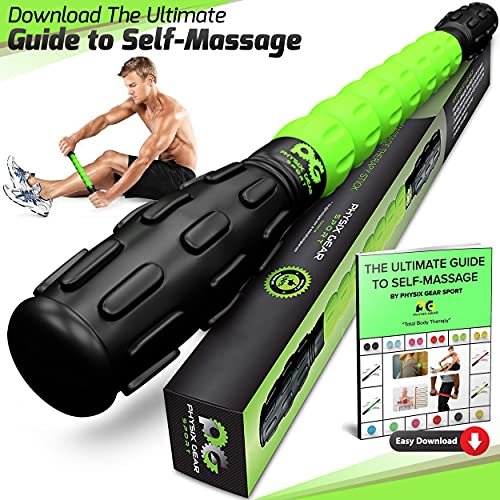 Muscle Roller Stick Pro, Roller Massager - Body Roller Stick Leg Roller for Muscles Deep Tissue, Self Massage Tool (1 Stick) I524