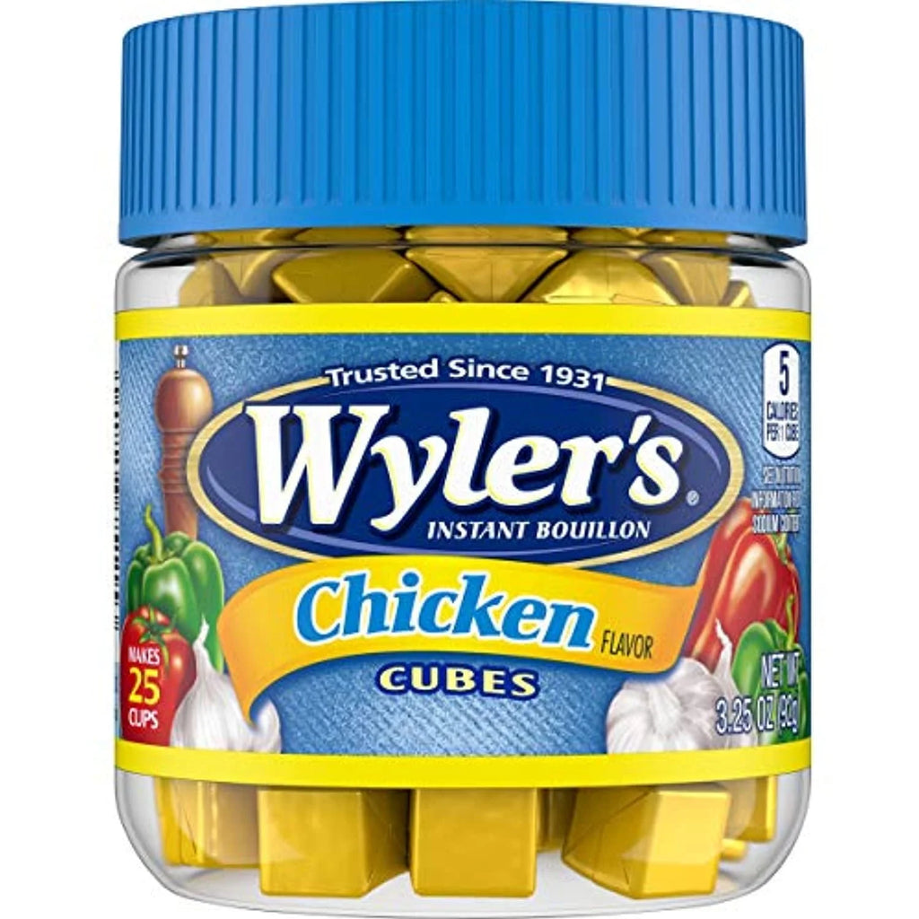 Chicken Instant Bouillon Cubes Jar, 3.25 Oz, Pack Of 8 M322069