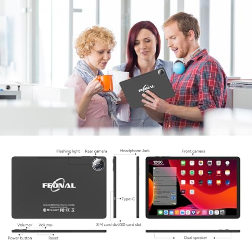 11 inch Android 14 Tablet, 128GB ROM 16GB RAM, 4G LTE, Octa-Core, 21MP Dual Camera, FHD Screen, 7000mAh N97075