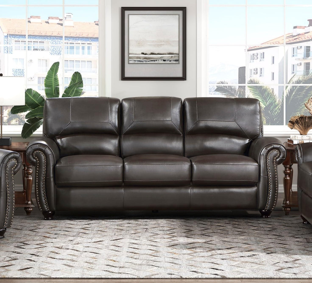 Brown Leather 3pc Sofa Set D61867