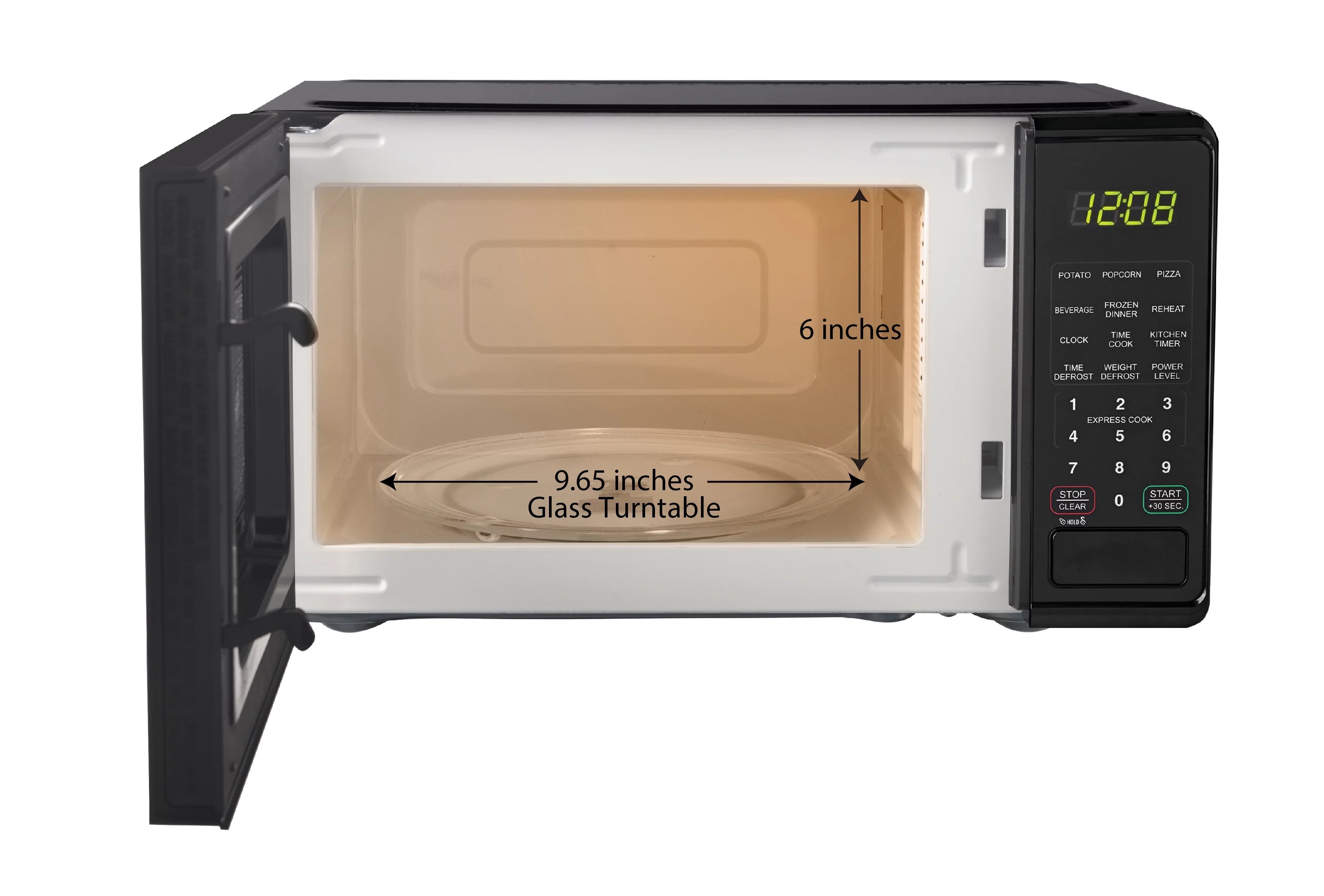 0.7 Cu ft 700 Watts Black Countertop Microwave Oven B2478