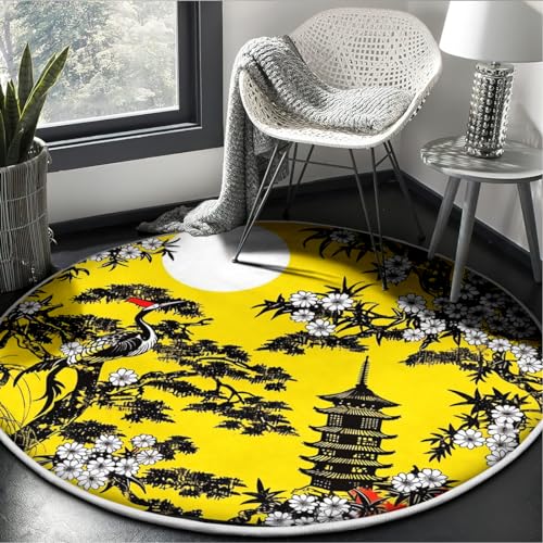 Red Sun Leaf Area Rug K1269