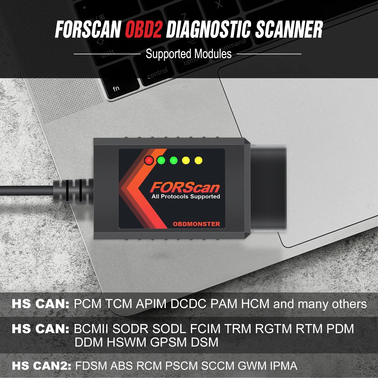 OBD2 Adapter OBDII Diagnostic Scanner via USB for Windows N5373