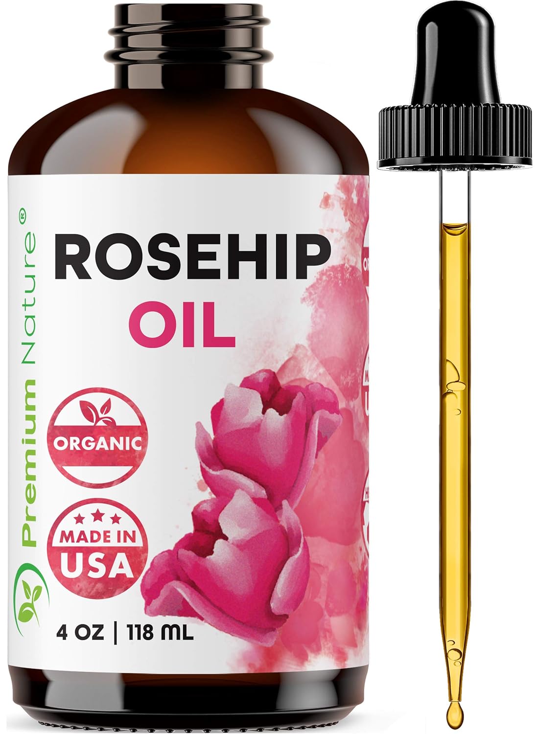 Rosehip Seed Oil Cold Pressed Unrefined Oil 4oz B979