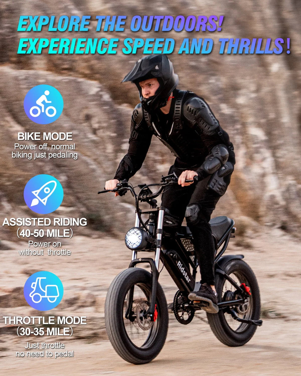 20 Fat Tire 1000W Electric Bike with 48V/20Ah Battery Z613