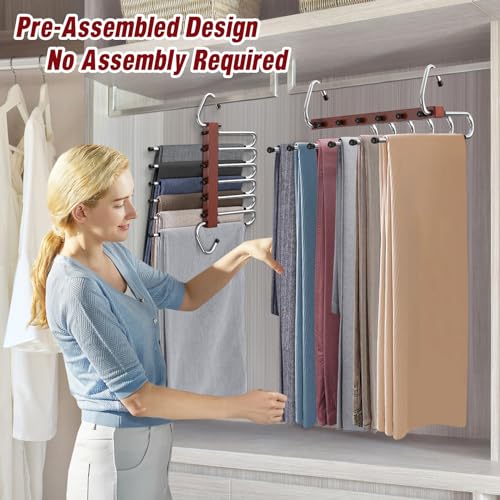 Mahogany Wooden Pants Hangers 2 Pack W270502