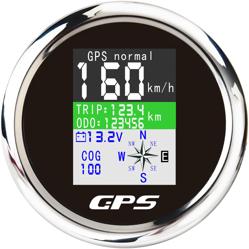 85mm LCD Digital GPS Speedometer Odometer Gauge N73705