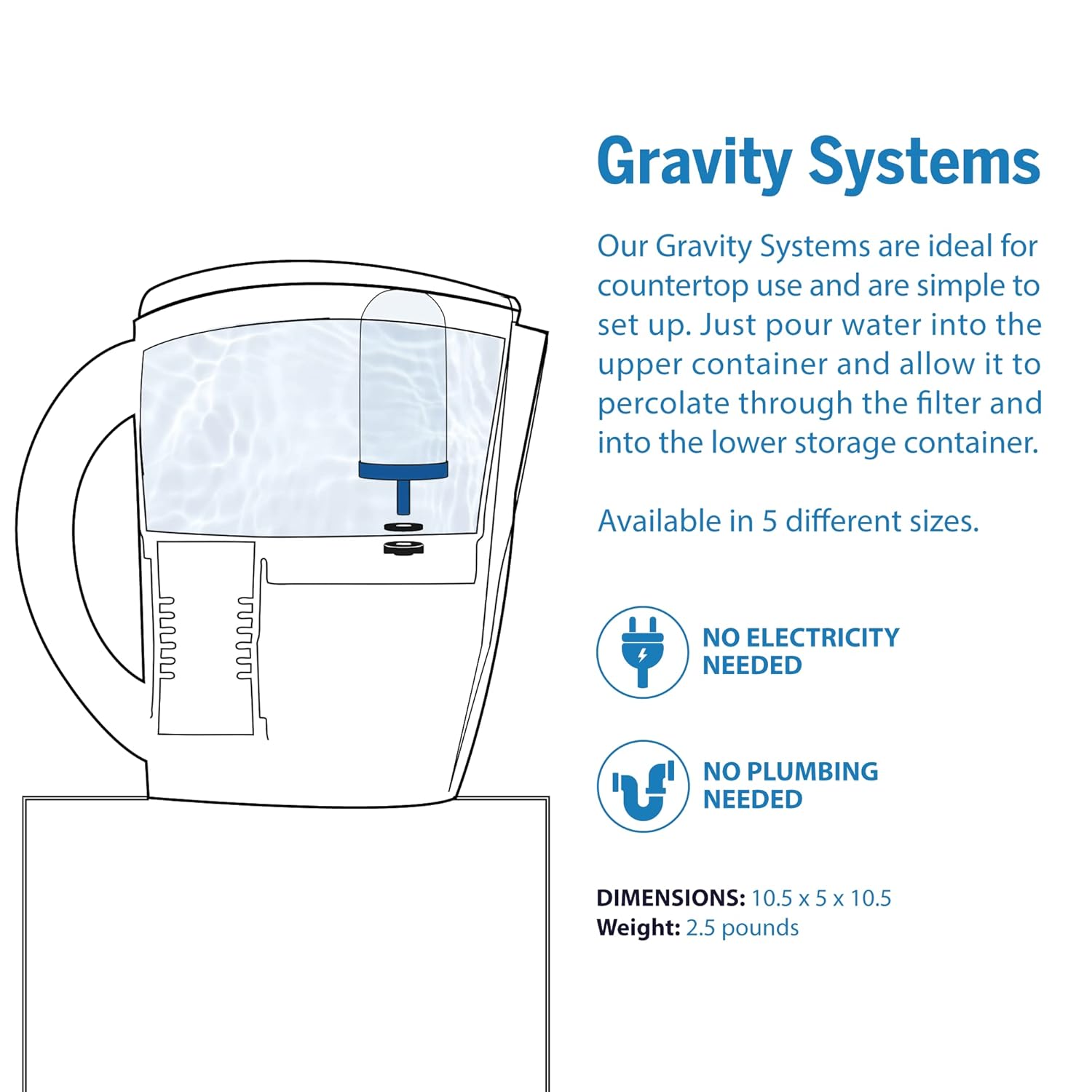 Water Filter Pitcher with Fruit Infuser, Pack of 2 X44391