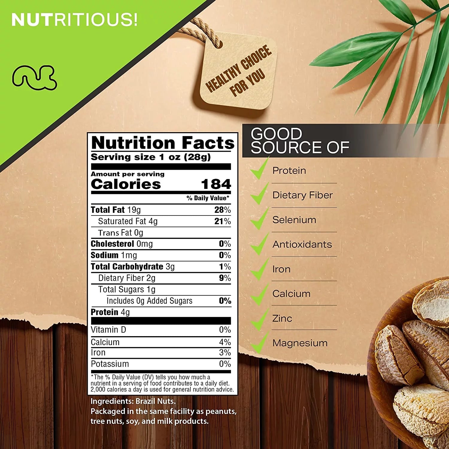 Raw In Shell Brazil Nuts (48oz - 3 lbs) B93778