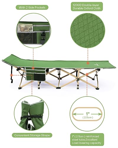 Camping Cot with Mattress Heavy Duty Folding Portable Bed P962