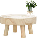 Warm Brown Mini Round Wooden Stool E4051
