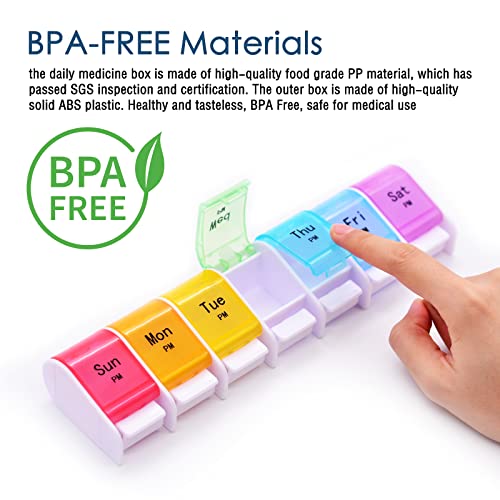 Monthly Pill Organizer 2 Times A Day, 30 Day Medicine Organizer, AM PM Pill Cases, 4 Week Pill Box C73008