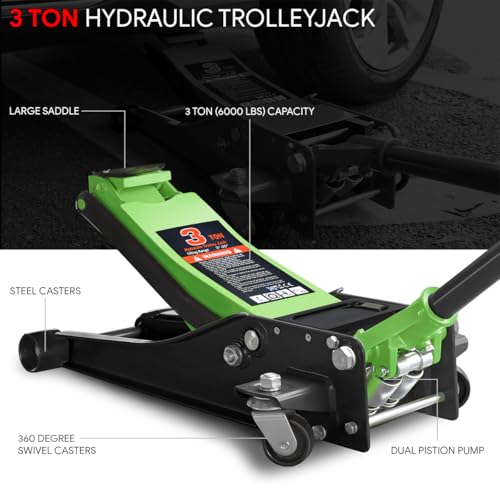 3 Ton Low Profile Steel Hydraulic Floor Jack Z571