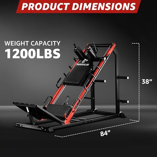 Leg Press Hack Squat Machine with Linear Bearing H933164