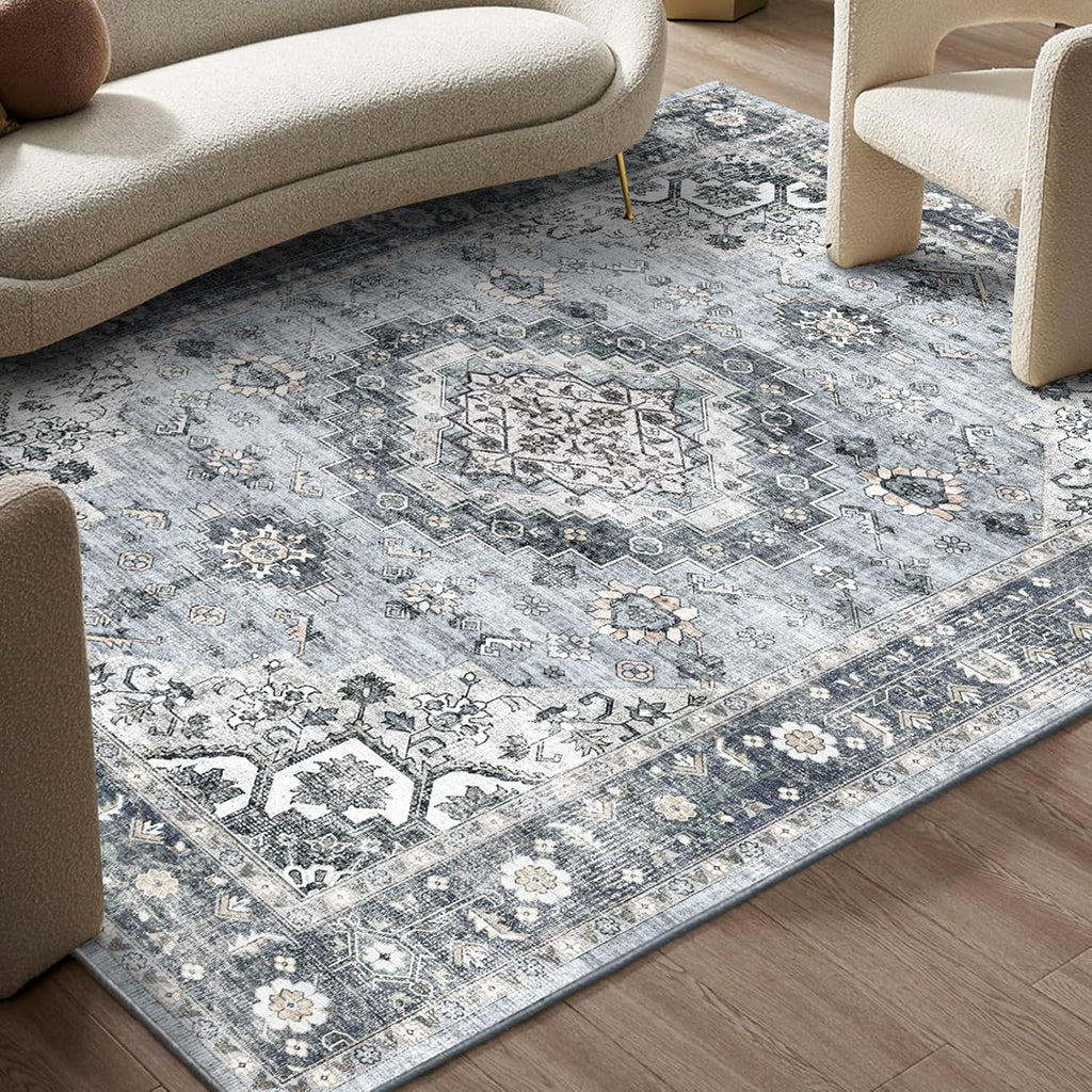Machine Washable 5x7 Area Rug I399