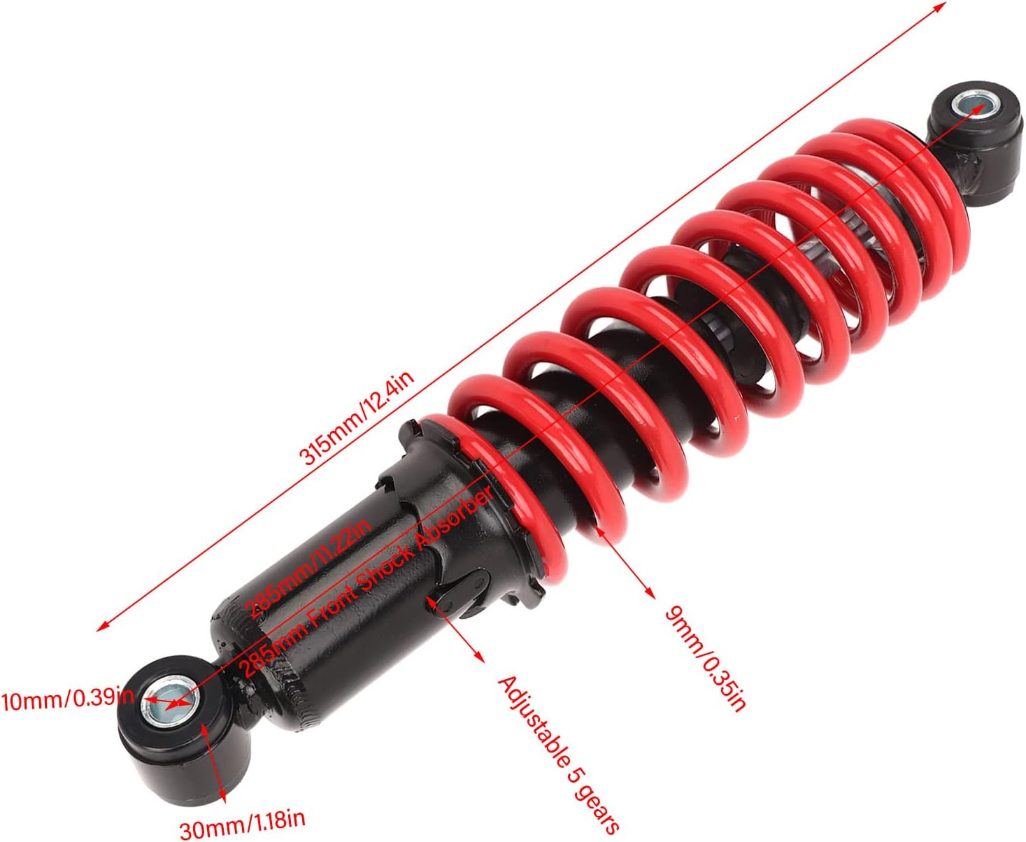 285mm 5 Level Adjustable Motorcycle Shock Absorber E986