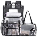 Black Clear Backpack with Support Pad M8640