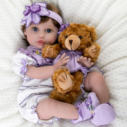 22 Inch Realistic Reborn Baby Doll with Feeding Accessories Set C925196
