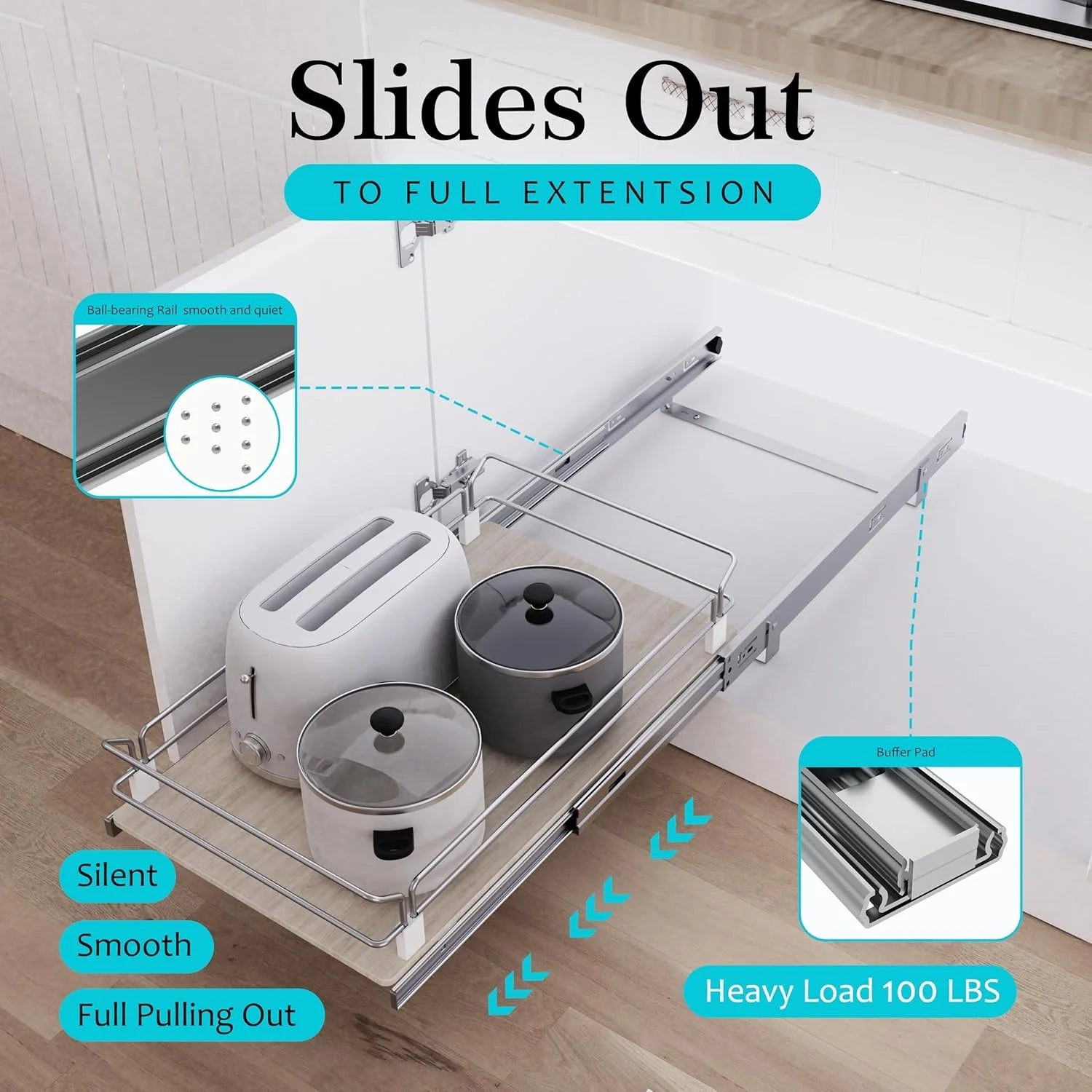 11W X 22D Pull Out Cabinet Drawer C864