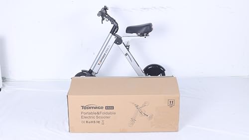 Electric Scooter 3 Wheels Foldable Trike with Seat, Light Weight, 10 Inch Pneumatic Tires I6085
