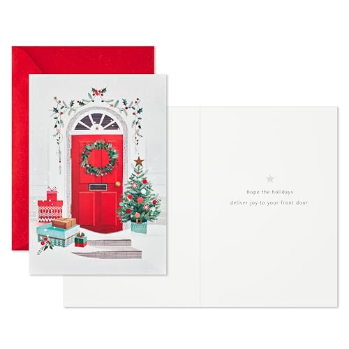 40 Cards and 40 Envelopes Red Front Door Boxed Christmas Cards W451