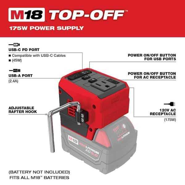 Compact Inverter for M18 Batteries with 6.0 Ah Battery D7795