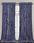 Purple Crushed Velvet Curtains 2 Panel Set 50" W x 84" L T877383