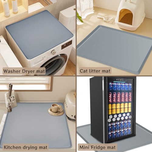 23.6" x 23.6" Silicone Non-slip Waterproof Washer and Dryer Top Protector Mat T353