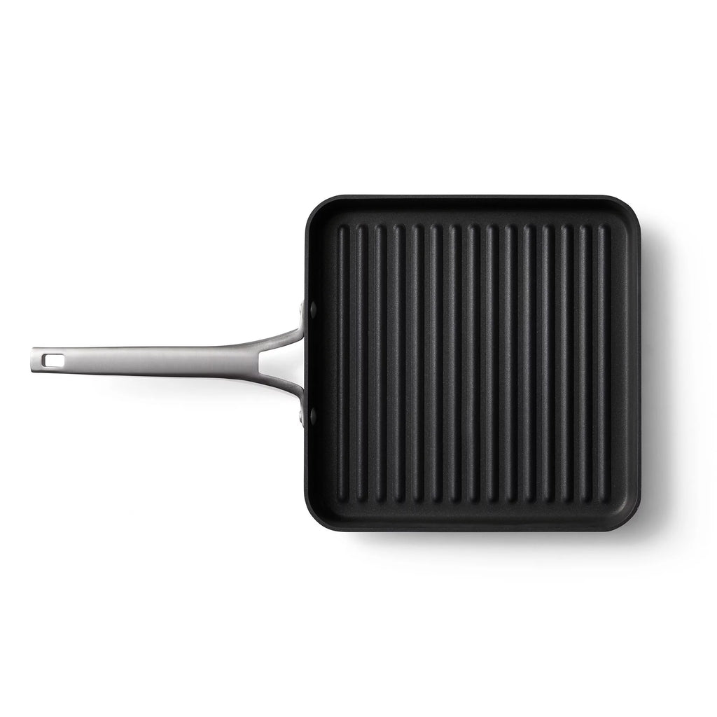 Black 11-Inch Nonstick Square Grill Pan Q647493
