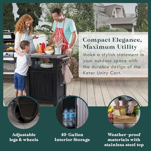 Dark Brown Rolling Table Cart with Wheels B7177