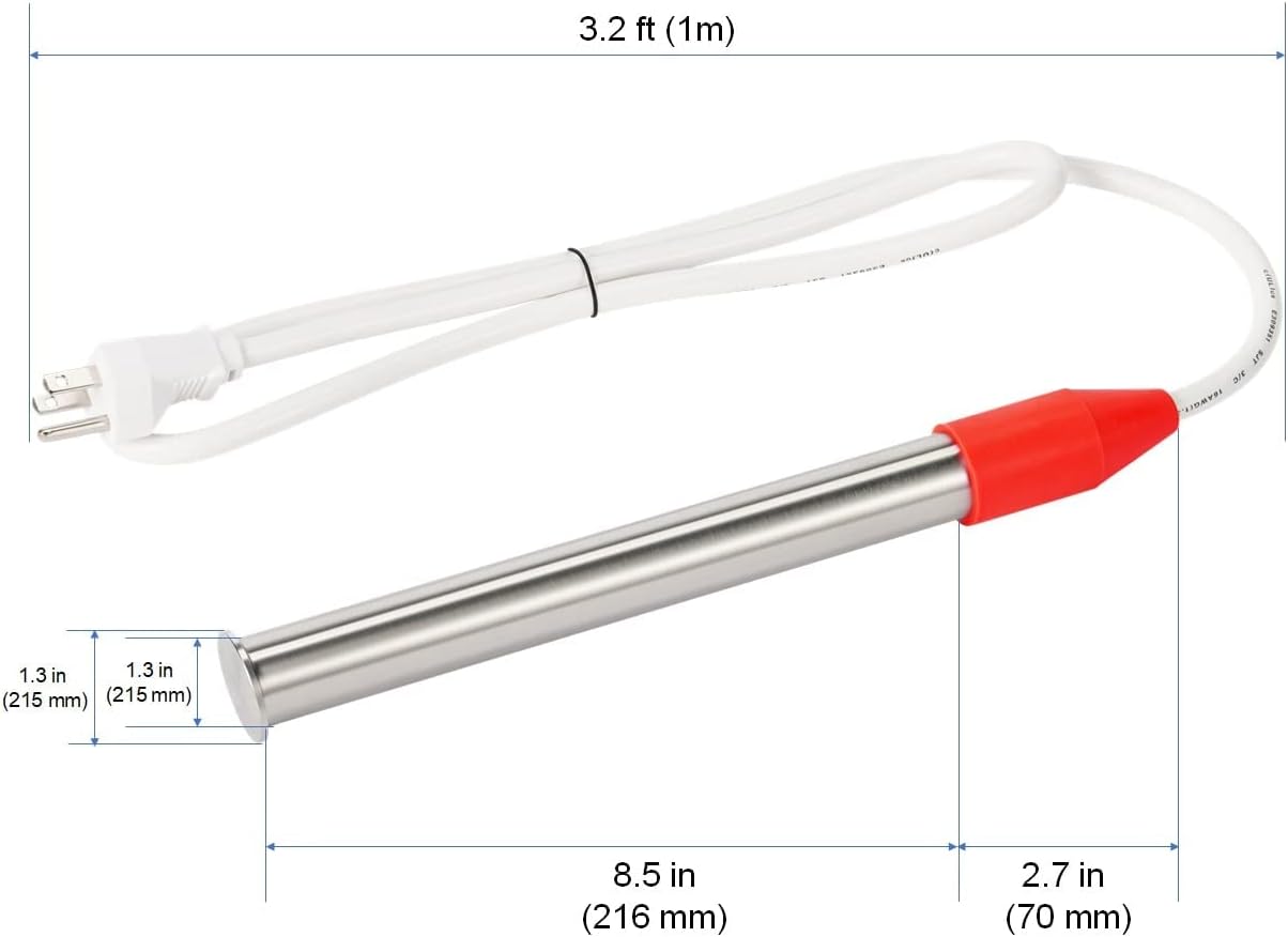 1000W Titanium Fully Submersible Bucket Heater, Pack of 2 A5612